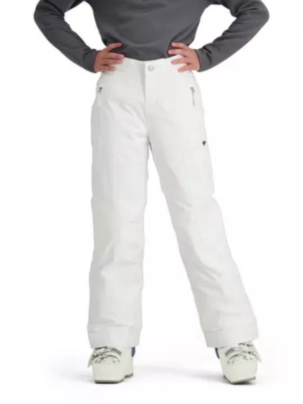 Obermeyer Brooke White Kids Snow Pants girls 10 - 12 Euc